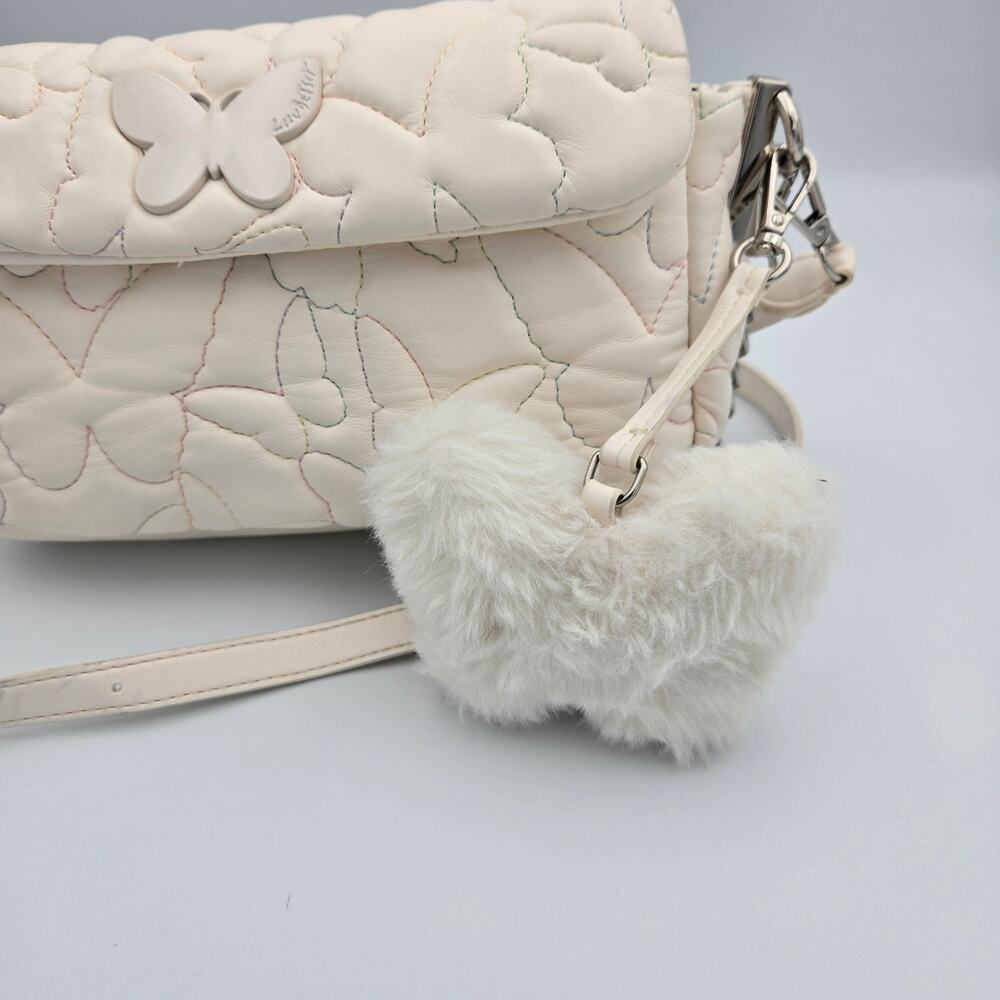 Betsey Johnson Luv Betsey Butterfly Quilted Crossbody Bag Cream Small Cute - Picture 9 of 16